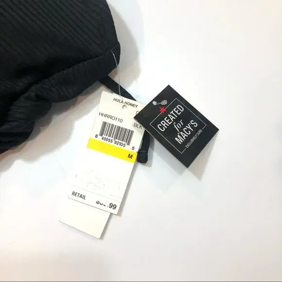 Hula Honey BLACK Ribbed One-Piece Swimsuit - Picture 2 of 6